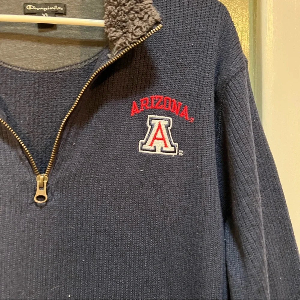 Champion Elite Men's Size XL Quarter Zip Sweater University of Arizona Wildcats